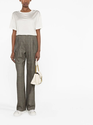 Tom Ford Womens Silk Ivory T-Shirt