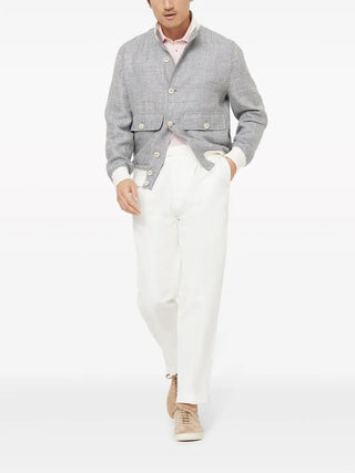 Brunello Cucinelli Light Pink Cotton Pique Polo Shirt