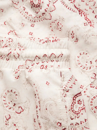 Brunello Cucinelli Mens Paisley-Print Swim Shorts In Red White