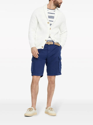 Brunello Cucinelli Mens Cargo Shorts In Dark Blue