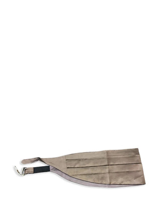 Brunello Cucinelli Silk Cotton Satin Brown Men's Cummerbund