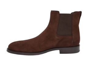 Tods Mens New Suede Chelsea Boot In Brown