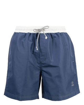 Brunello Cucinelli Men's Swim Shorts In Blue