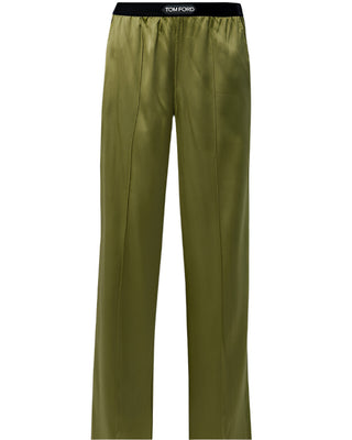 Tom Ford Womens Silk PANTS In Green