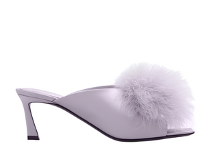 Saint Laurent New Women's Light Purple Mae Slip-On Mules Shoes
