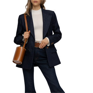 Chloe Womens New Jacket In Navy Denim