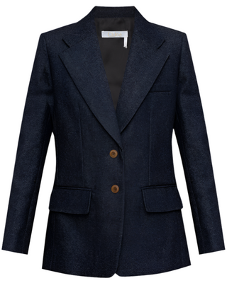 Chloe Womens New Jacket In Navy Denim