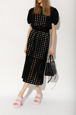 Chloe New Odina Pink Suede Leather Heel Platform Shoes