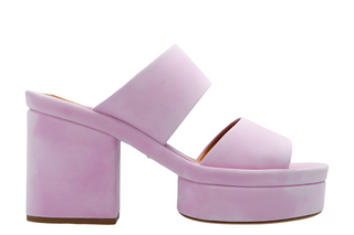 Chloe New Odina Pink Suede Leather Heel Platform Shoes