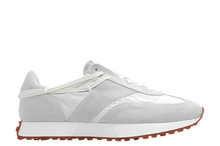 Rhude Mens Running Sneaker White Grey Shoes