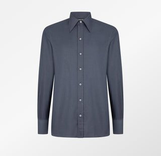 Tom Ford Men's Lyocell Dark Grey Button Down