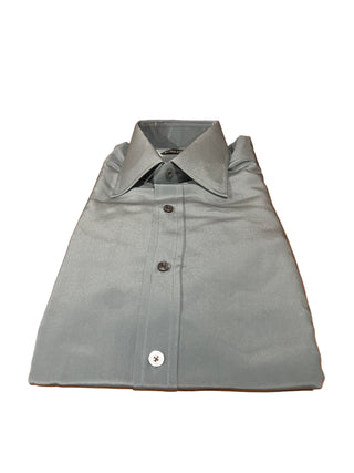 Tom Ford Men's 100% Silk Grey Button Down Dress Shirt