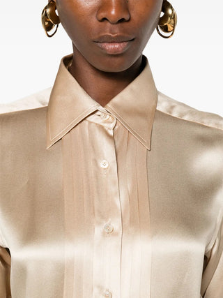 Tom Ford Womens Silk Shirt In Gold