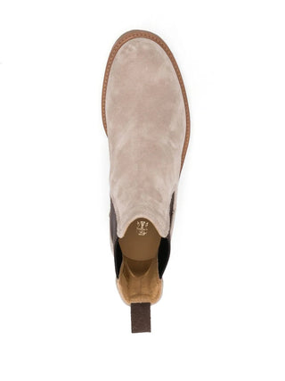 Brunello Cucinelli Mens Chelsea Boots in Light Brown