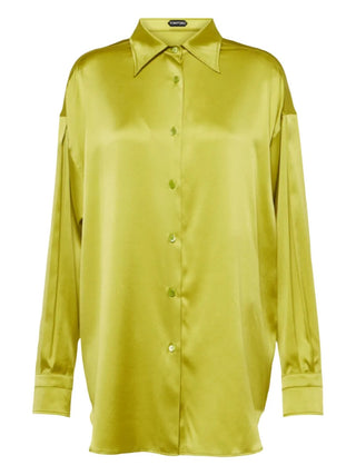 Tom Ford Womens Silk Blend Shirt In Acid Green