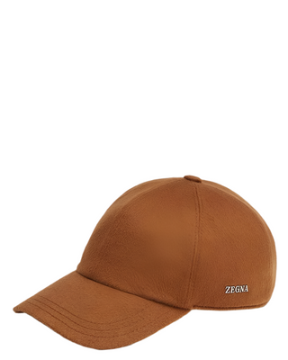 Zegna Mens Cashmere Cap In Brown