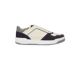 Brunello Cucinelli Mens White & Navy Sneakers