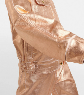 Tom Ford Womens Coated Denim Jacket In Gold