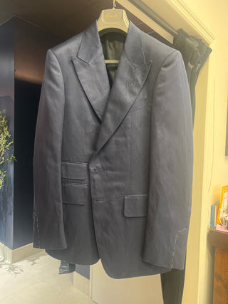Tom Ford Mens Navy 62% Silk & 38% Linen Shelton Jacket