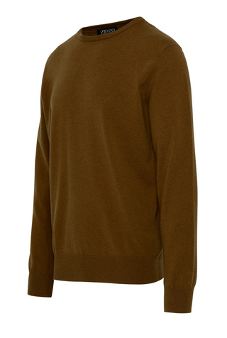 Zegna Mens Cashmere Sweater In Beige