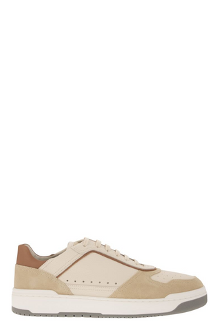 Brunello Cucinelli Mens Sneakers In White & Beige