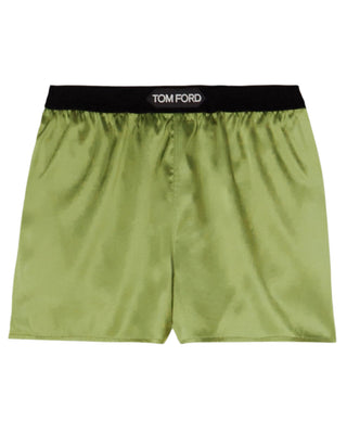 Tom Ford Womens Silk Boxer Shorts In Green