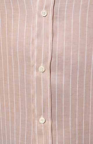 Brunello Cucinelli Mens Shirt In Beige with White Stripe