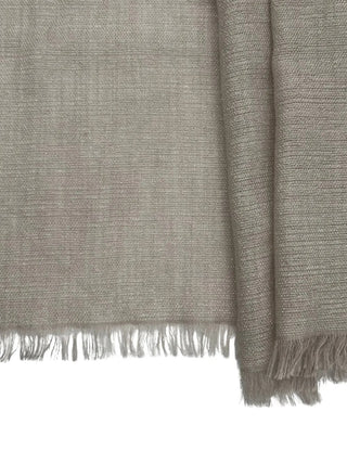 Brunello Cucinelli Cashmere Silk Beige Pink Sand Metallic Blend Women's Scarf