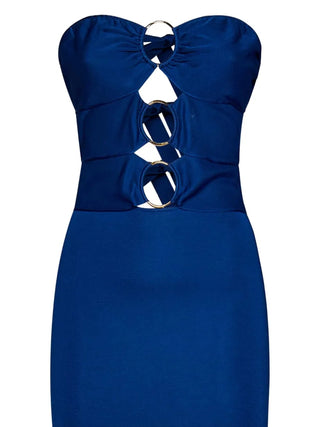 Tom Ford Womens Strapless Dress In Blue