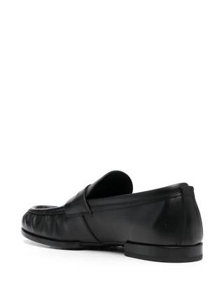 Tods Leather Pinch-Seam Penny Loafers