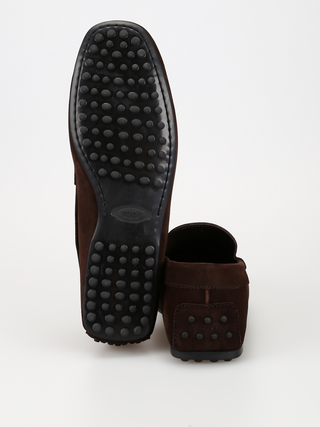 Tod's City Gommino Dark Brown Suede Loafers