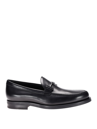 Tod's Mens Double T glossy Leather Loafers