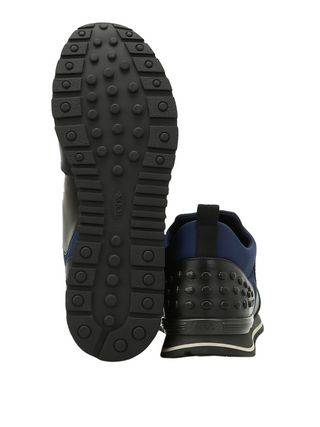 Tod's Mens Scuba Blue Leather sneakers