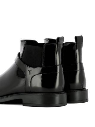 Tod's Mens Black Leather Ankle Boots