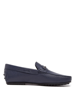Tod's Metal Buckle Leather Loafers