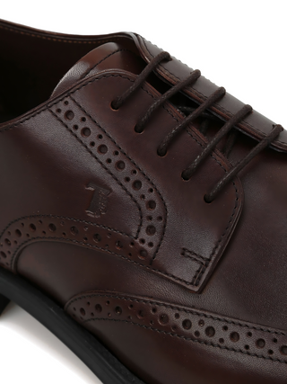 Tod's Mens Leather Derby Dress Shoes