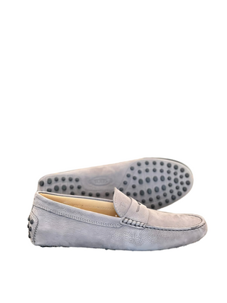 Tod's Mens Grey Leather Loafer