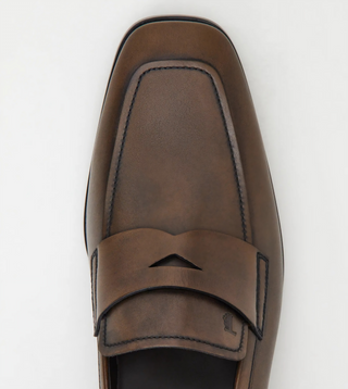 Tod's Leather Loafers In Brown