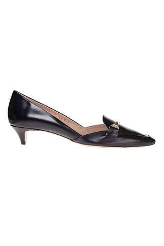 Tod’s Women’s Black Leather Small Heels
