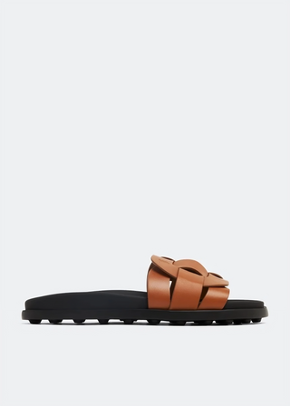 Tod's Women's Woven Leather Slides