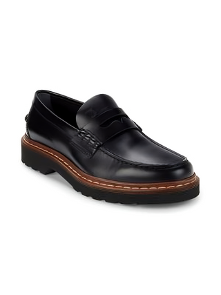 Tod's Mens Leather Classic Loafers