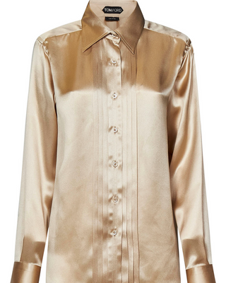 Tom Ford Womens Silk Shirt In Gold