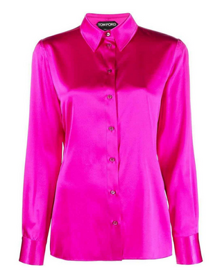 Tom Ford Womens Satin Shirt In Pink