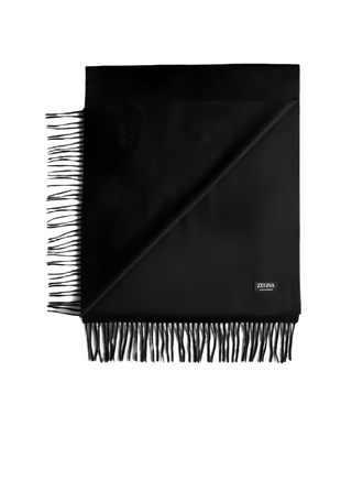 Zegna Mens Cashmere Scarf In Black