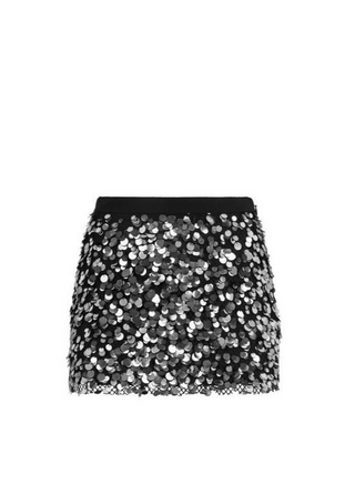 Tom Ford Womens Sequin Embellished Mini Skirt In Silver