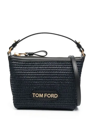 Tom Ford Womens Logo Chained Strap Shoulder Bag In Black