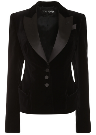 Tom Ford Womens Velvet Blazer In Black