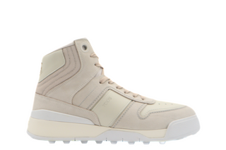 Tods Mens Cream Beige Off White High Top Cassetta Lace Up Sneaker Shoe