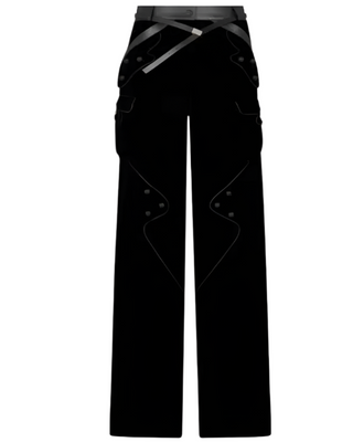 Tom Ford Womens Velvet Cargo Pants In Black