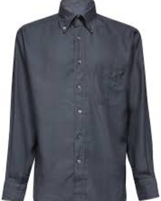 Tom Ford Mens Button Up Cotton Shirt in Black